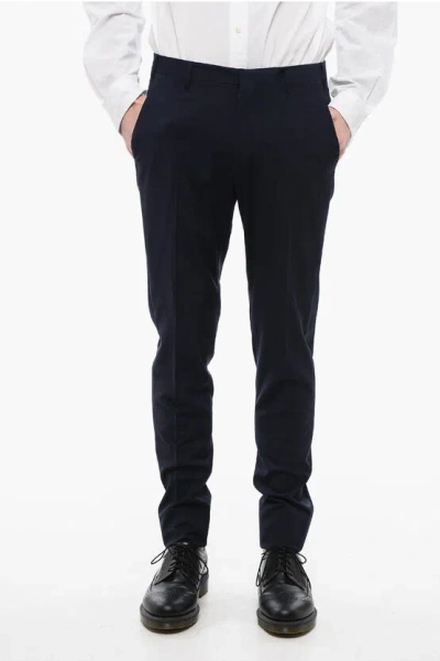 Corneliani Cc Collection Wool Pants With Satin Inserts In Black