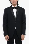Corneliani Cc Collection Wool Shawl Lapel 2-button Academy Cerimo Blaze In Blue