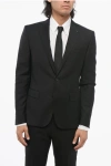 Corneliani Cc Collection Wool Single Breasted Blazer With Flap Pockets