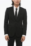 Corneliani Cc Collection Wool Single Breasted Blazer With Flap Pockets