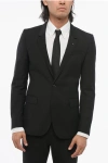 Corneliani Cc Collection Wool Single Breasted Blazer With Flap Pockets