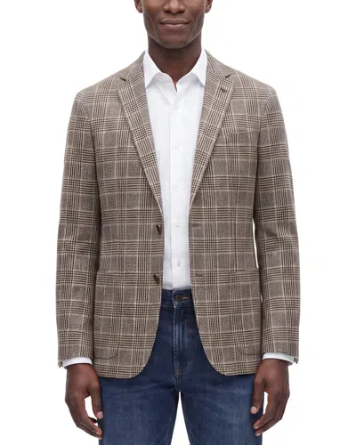 Corneliani Cc Collection Wool-blend District Check Blazer In Neutral