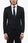 Corneliani Center Vent Peak Lapel 1-button Blazer In Blue