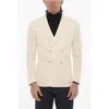 Corneliani Center Vent Peak Lapel Double Breasted Blazer