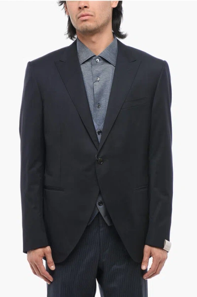 Corneliani Center Vent Virgin Wool Cerim.academy 1-button Blazer With W