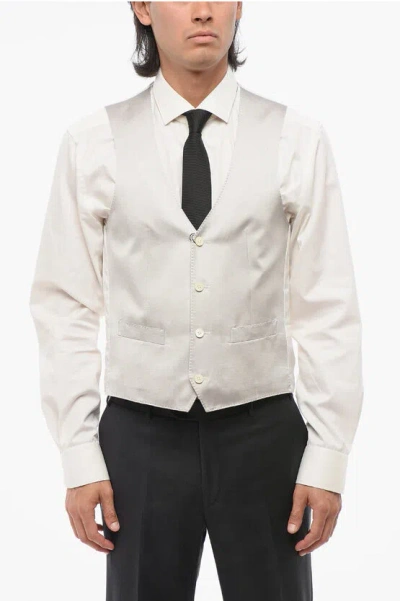 Corneliani Cerimonia Academy Satin Silk Vest With Slit Pockets