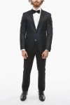 Corneliani Cerimonia Silk Satin Academy Blazer With Shawl Lapel