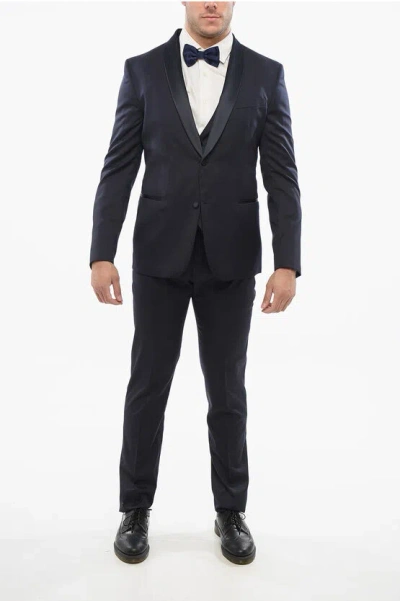 Corneliani Cerimonia Three-pieces Reset Suit With Satin Details