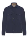 Corneliani Buttoned Flap-pocket Jacket In Blue