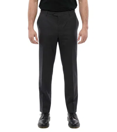 Corneliani Charcoal Grey Tailored Pants In White
