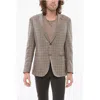 Corneliani Checkered Half-lined Silk Single Breasted Blazer In Multi