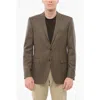 Corneliani Checkered Motif Wool Single Breasted With Flap Pockets