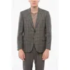 Corneliani Checkered Motif Wool Single Breasted With Flap Pockets