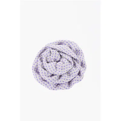 Corneliani Checke Silk Lapel Women's Brooch