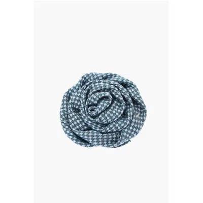 Corneliani Checke Silk Lapel Women's Brooch