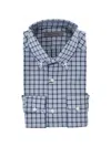 Corneliani Checked Button-down Shirt In Blue