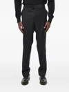 Corneliani Checked Flat-front Trousers In Black