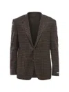 CHECKED PATCH-POCKET BLAZER