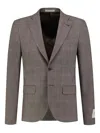 Corneliani Checked Pattern Blazer In Braun