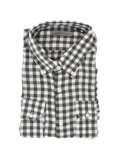 Corneliani Checked Shirt In White