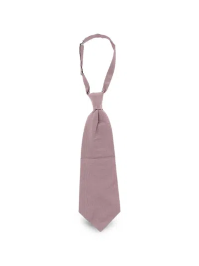 Corneliani Checked Silk Ascot Tie In Brown