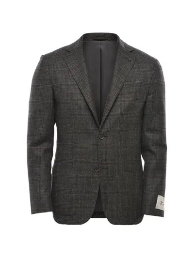 Corneliani Checked Single-breasted Blazer In Multi