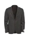 Corneliani Checked Single-breasted Blazer In Black
