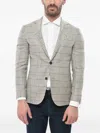 Corneliani Checked Single-breasted Blazer In Multi