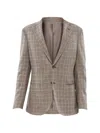 Corneliani Checked Single-breasted Blazer In Neutral