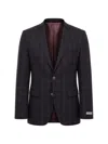 Corneliani Checked Single-breasted Blazer In Purple