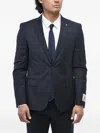 Corneliani Checked Single-breasted Suit In Black