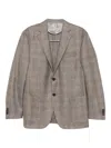 Corneliani Tailored Brown Jacket With Notch Lapels In Brown