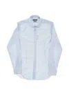 Corneliani Checked-pattern Slim-fit Shirt In Blue
