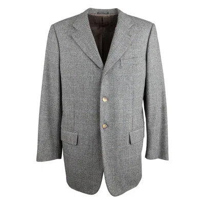 Pre-owned Corneliani Checkered Blazer - '00s In Gray