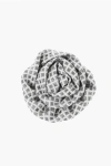 Corneliani Checkered Silk Lapel Brooch