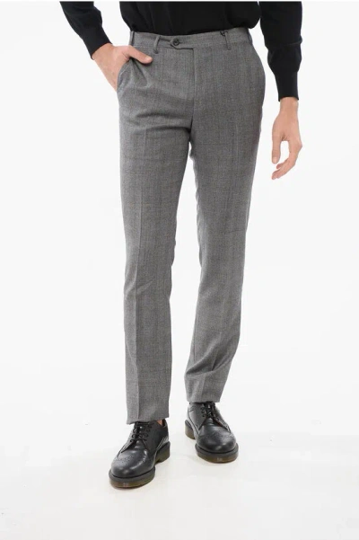 Corneliani Checkered Wool Pants