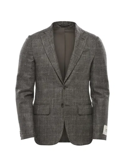 Corneliani Check-pattern Flap-pocket Blazer In Multi