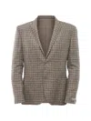 Corneliani Check-pattern Single-breasted Blazer In Neutral