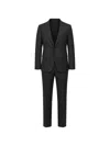 Corneliani Check-pattern Single-breasted Suit In Black