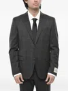 Corneliani Check-pattern Single-breasted Suit In Gray