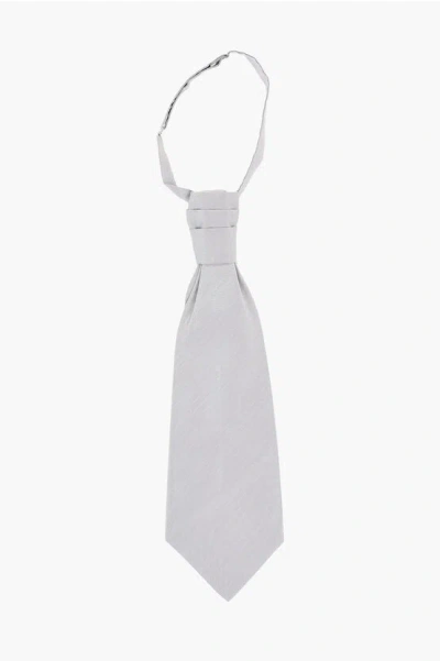 Corneliani Chevron Motif Silk Ascot Tie