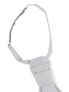 Corneliani Chevron-pattern Silk Ascot Tie In White