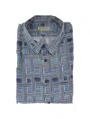 Corneliani Circle Basketweave-pattern Shirt In Gray