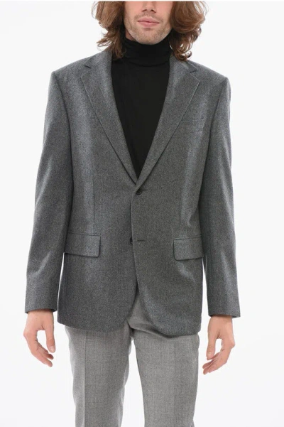 Corneliani Circle Virgin Wool Blazer With Flap Pockets
