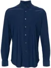 Corneliani Classic-collar Buttoned Shirt In 蓝色
