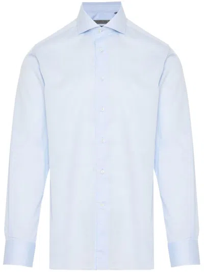 Corneliani Classic Collar Shirt In Blue