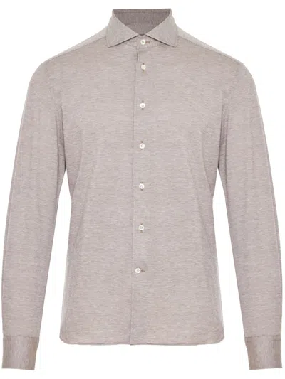 Corneliani Classic Collar Shirt In Neutrals