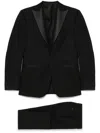 Corneliani Virgin Wool Suit In Black In Black