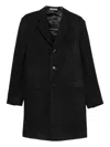 Corneliani Dark Gray Checked Coat In Black