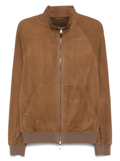 Corneliani Coats In Brown
